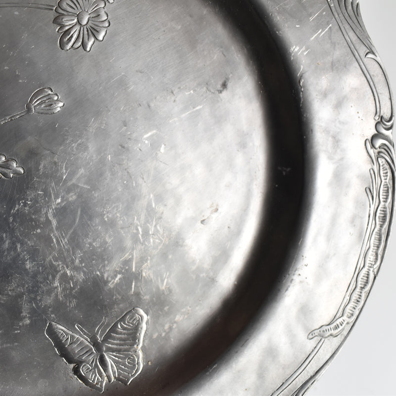 ヴィンテージピューター プレート Papillon