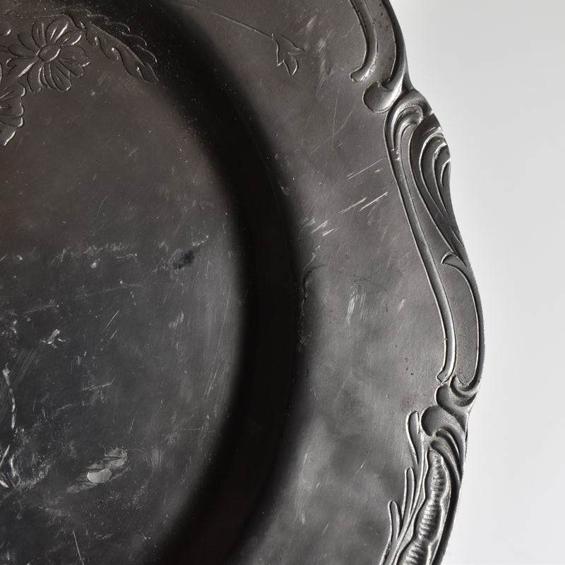 ヴィンテージピューター プレート Papillon