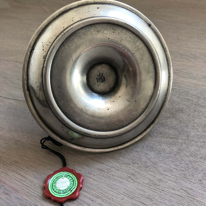 ピューターのキャンドルホルダー