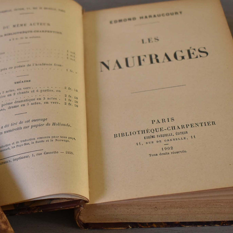 Antique book: Les Naufragés