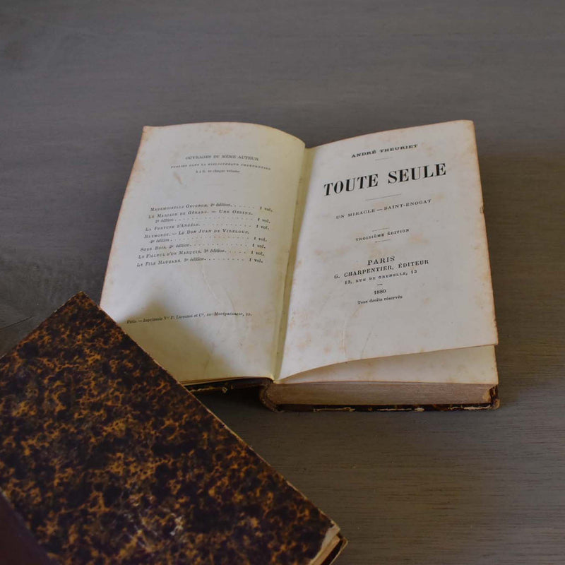 Antique book: "TOUTE SEULE"