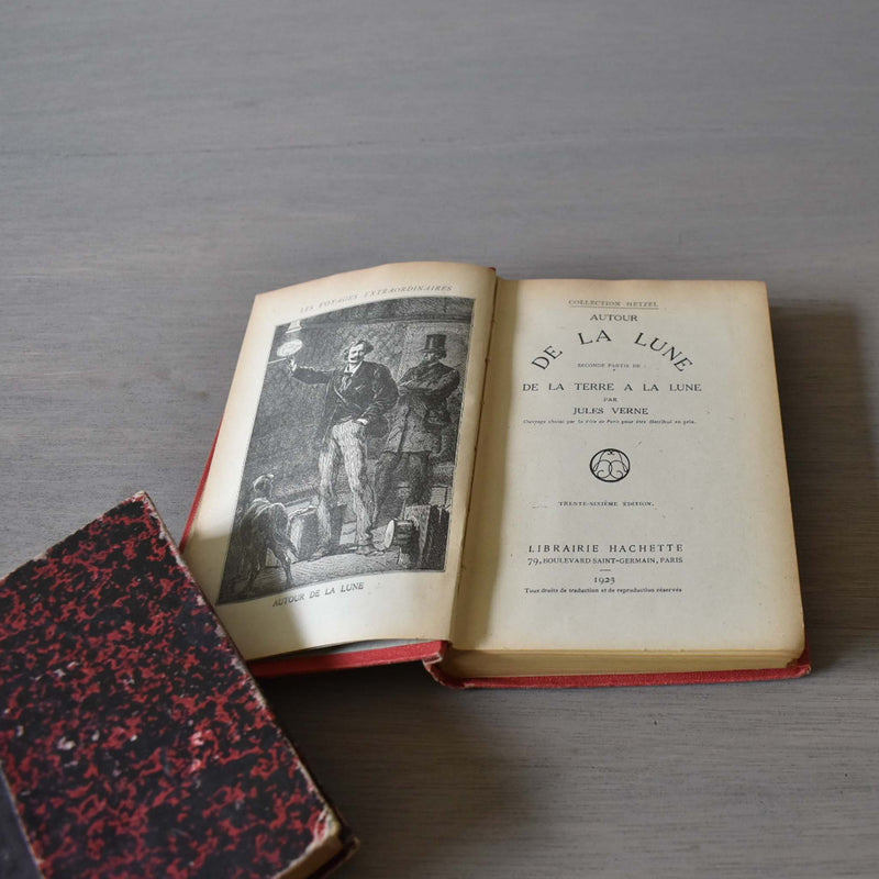 Antique Book - Jules Verne Around the Moon