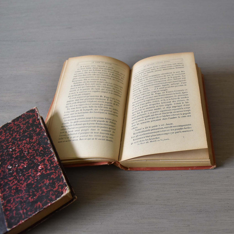 Antique book: Jules Verne Around the World in Eighty Days