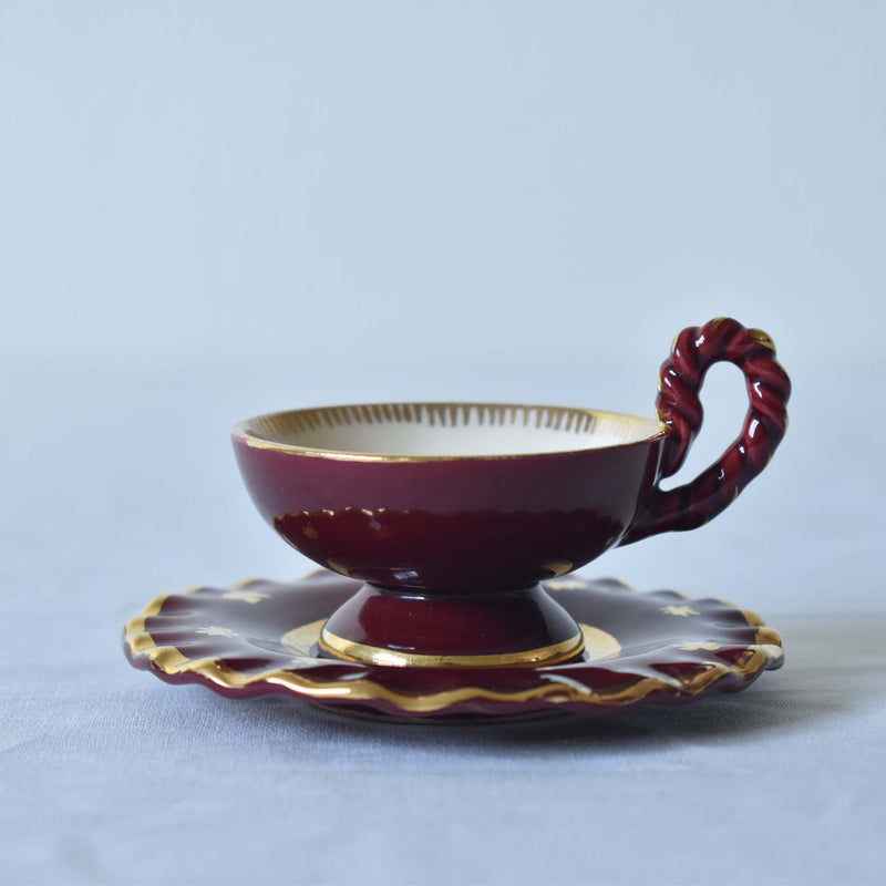 ア.ドラサンヴァル A.Dressinval ミニカップ＆ソーサー 3cm レッド