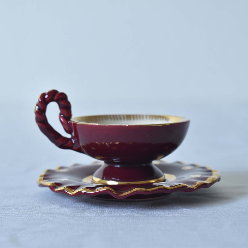 ア.ドラサンヴァル A.Dressinval ミニカップ＆ソーサー 3cm レッド