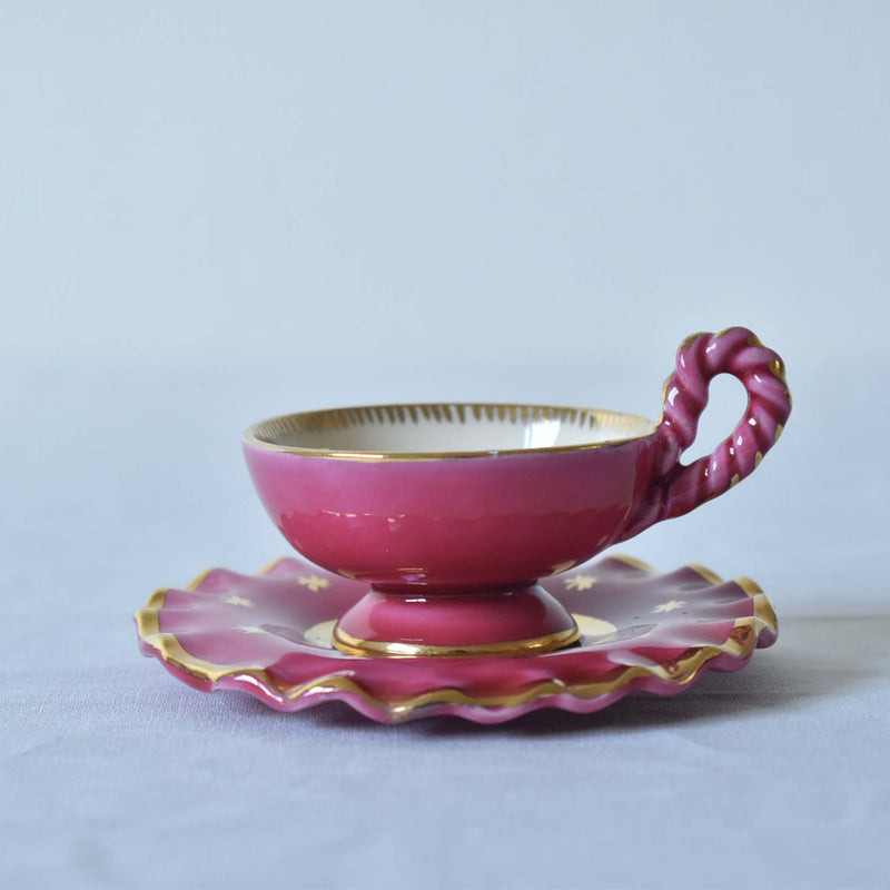 ア.ドラサンヴァル A.Dressinval ミニカップ＆ソーサー 3cm ピンク A