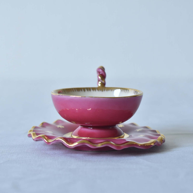 ア.ドラサンヴァル A.Dressinval ミニカップ＆ソーサー 3cm ピンク A