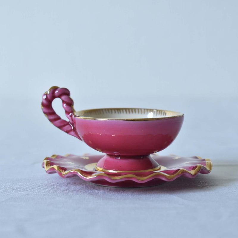 ア.ドラサンヴァル A.Dressinval ミニカップ＆ソーサー 3cm ピンク A