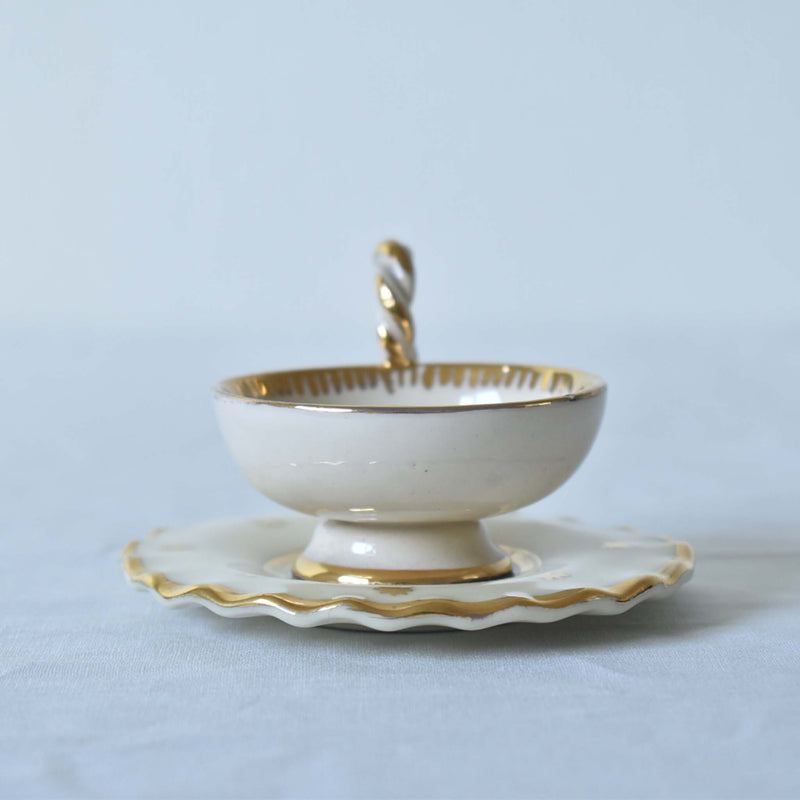 ア.ドラサンヴァル A.Dressinval ミニカップ＆ソーサー 3cm ホワイト