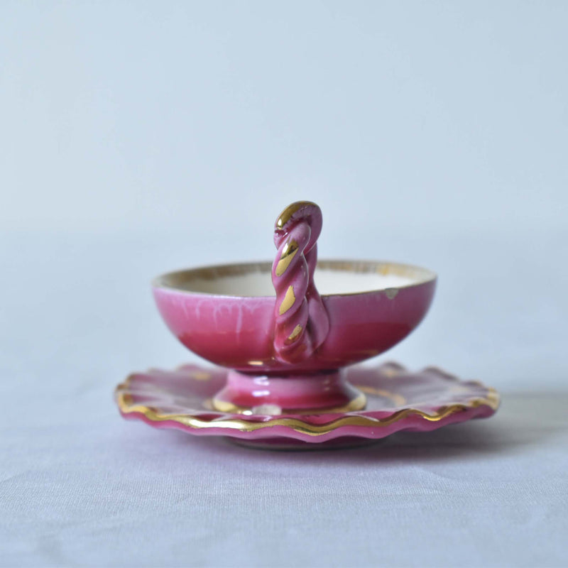 ア.ドラサンヴァル A.Dressinval ミニカップ＆ソーサー 3cm ピンク B