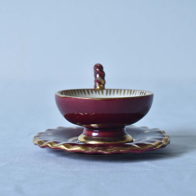 ア.ドラサンヴァル A.Dressinval ミニカップ＆ソーサー ヒイラギ レッド