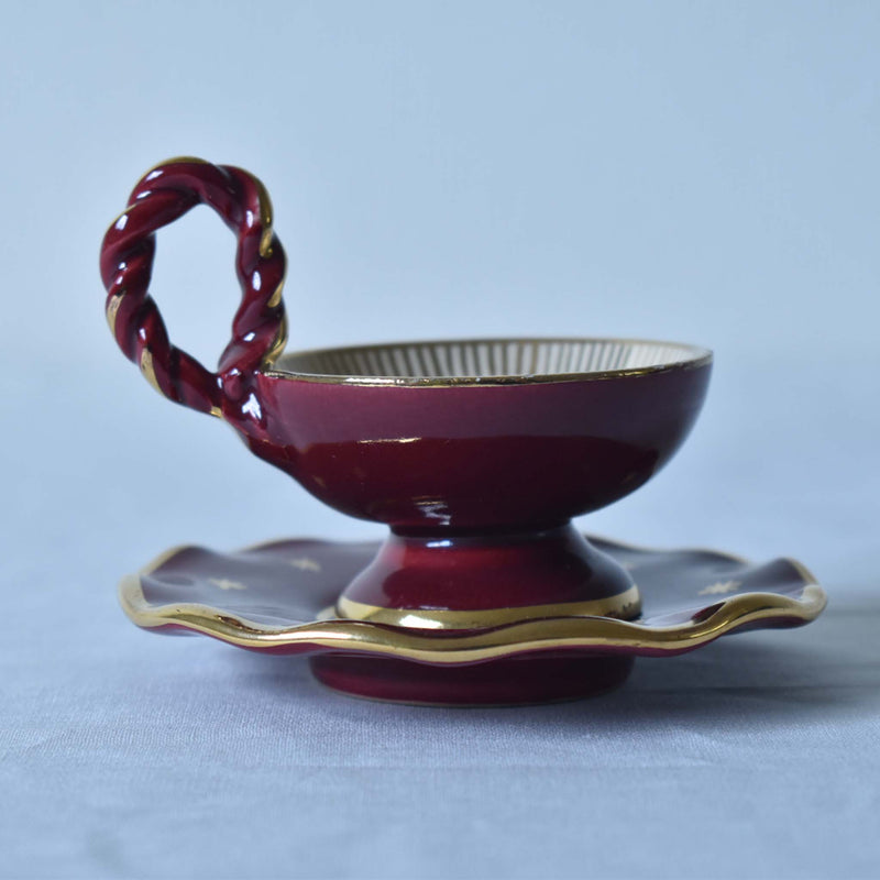 ア.ドラサンヴァル A.Dressinval ミニカップ＆ソーサー 4cm レッド