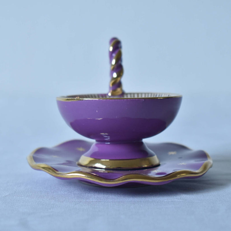 ア.ドラサンヴァル A.Dressinval ミニカップ＆ソーサー 4cm パープル