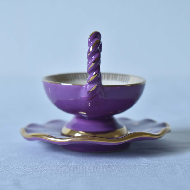 ア.ドラサンヴァル A.Dressinval ミニカップ＆ソーサー 4cm パープル