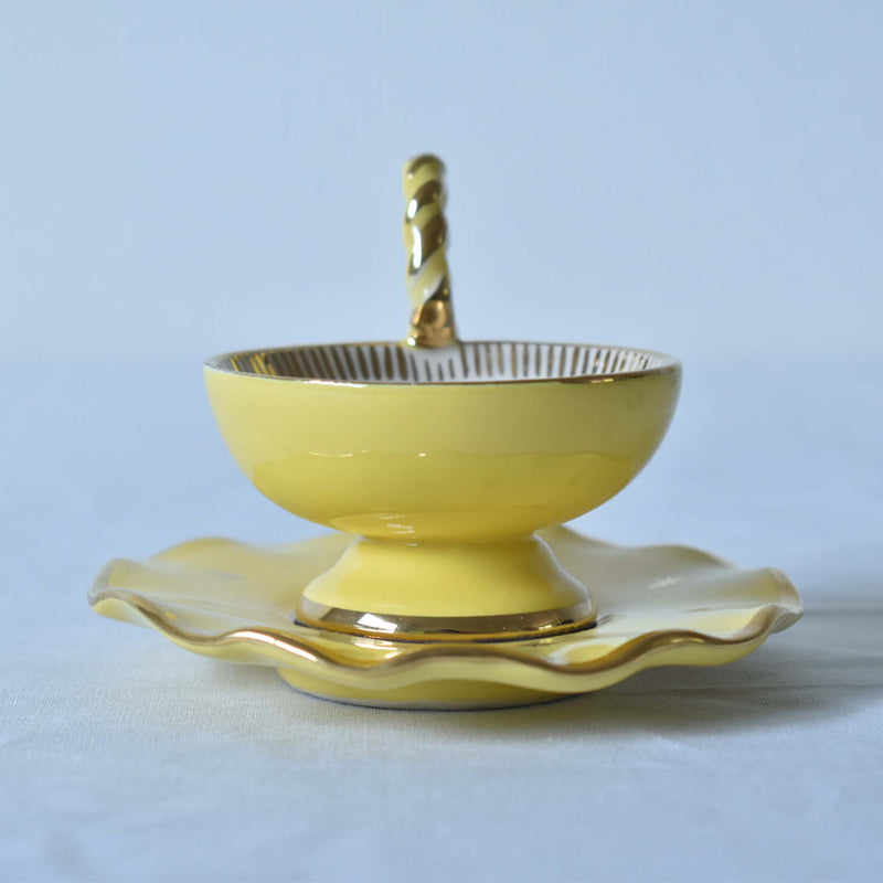 ア.ドラサンヴァル A.Dressinval ミニカップ＆ソーサー 4cm イェロー