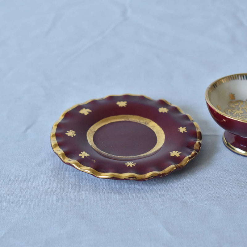 ア.ドラサンヴァル A.Dressinval ミニカップ＆ソーサー 3cm レッド