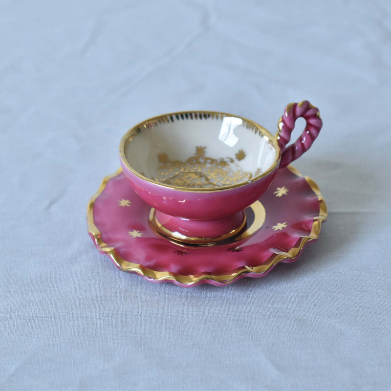 ア.ドラサンヴァル A.Dressinval ミニカップ＆ソーサー 3cm ピンク A