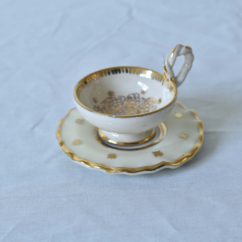 ア.ドラサンヴァル A.Dressinval ミニカップ＆ソーサー 3cm ホワイト