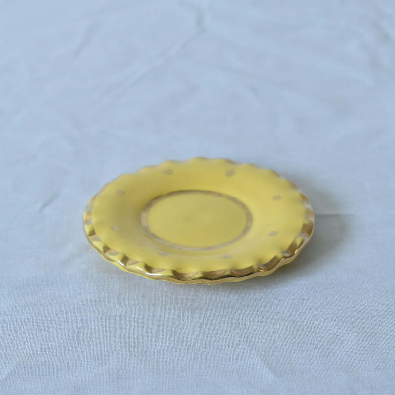 ア.ドラサンヴァル A.Dressinval ミニカップ＆ソーサー ヒイラギ イェロー