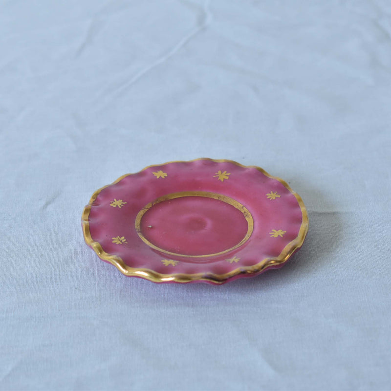 ア.ドラサンヴァル A.Dressinval ミニカップ＆ソーサー 3cm ピンク B