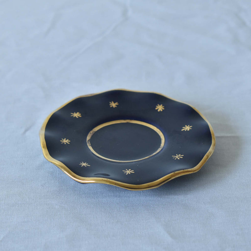 ア.ドラサンヴァル A.Dressinval ミニカップ＆ソーサー 4cm ブルー