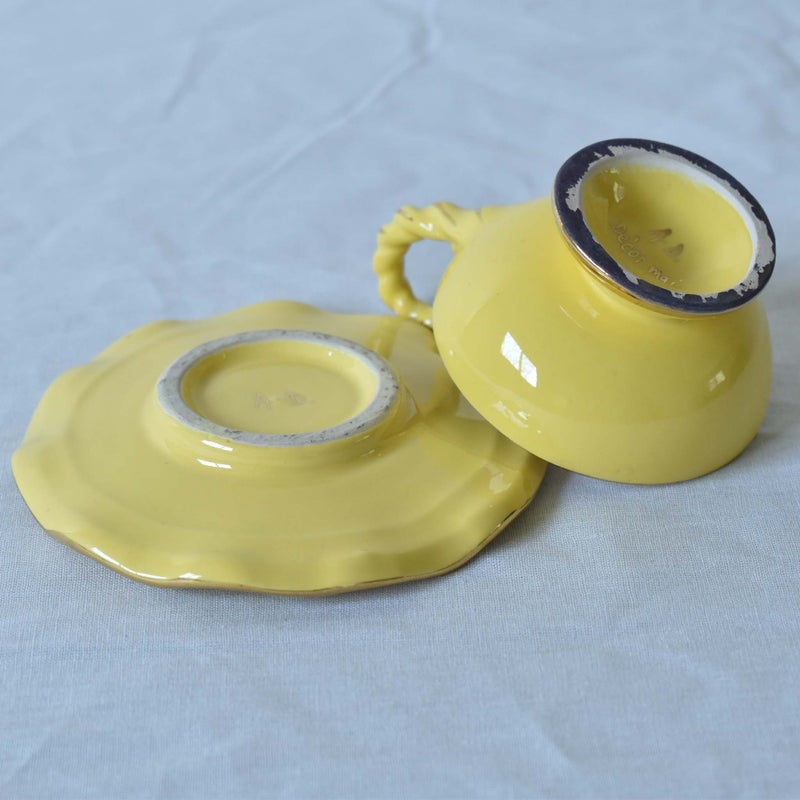 ア.ドラサンヴァル A.Dressinval ミニカップ＆ソーサー 4cm イェロー
