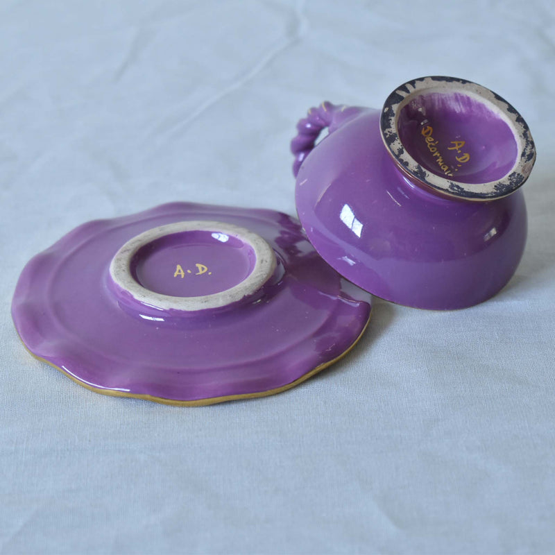ア.ドラサンヴァル A.Dressinval ミニカップ＆ソーサー 4cm パープル