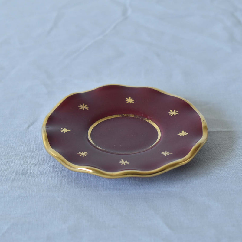 ア.ドラサンヴァル A.Dressinval ミニカップ＆ソーサー 4cm レッド