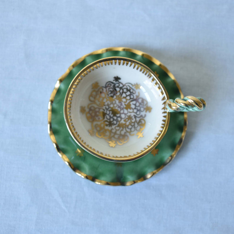 ア.ドラサンヴァル A.Dressinval ミニカップ＆ソーサー 3cm グリーン