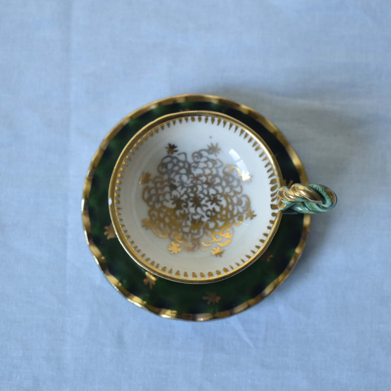 ア.ドラサンヴァル A.Dressinval ミニカップ＆ソーサー 3cm ダークグリーン