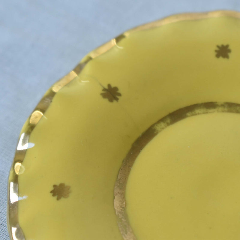 ア.ドラサンヴァル A.Dressinval ミニカップ＆ソーサー ヒイラギ イェロー