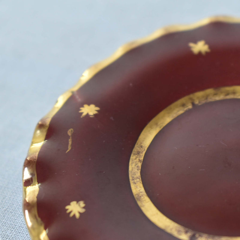 ア.ドラサンヴァル A.Dressinval ミニカップ＆ソーサー ヒイラギ レッド