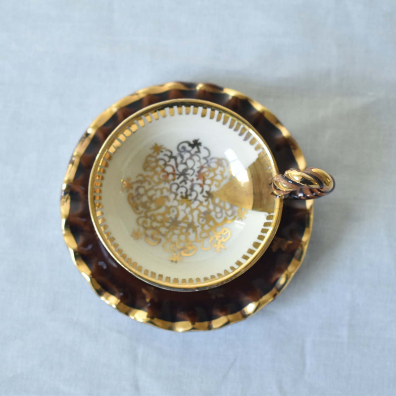 ア.ドラサンヴァル A.Dressinval ミニカップ＆ソーサー 3cm ブラウン