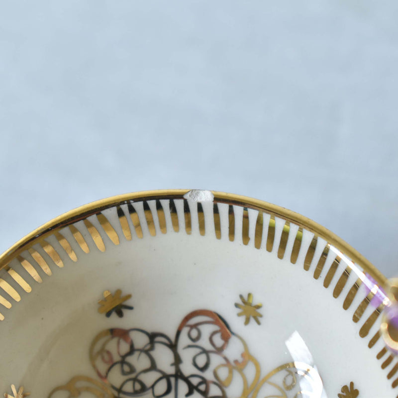 ア.ドラサンヴァル A.Dressinval ミニカップ＆ソーサー 4cm パープル