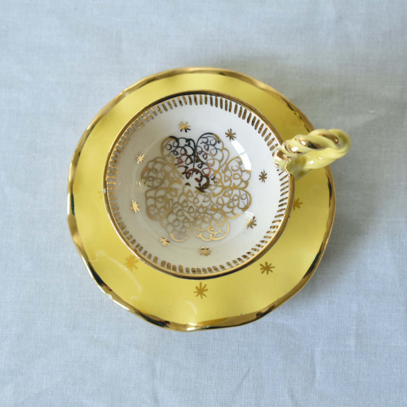 ア.ドラサンヴァル A.Dressinval ミニカップ＆ソーサー 4cm イェロー