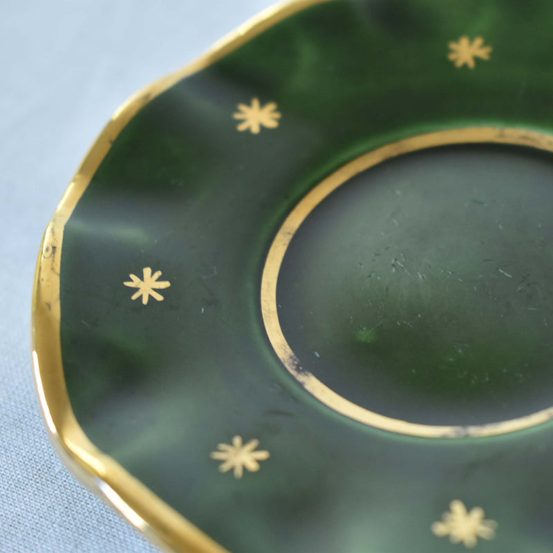 ア.ドラサンヴァル A.Dressinval ミニカップ＆ソーサー 4cm ダークグリーン