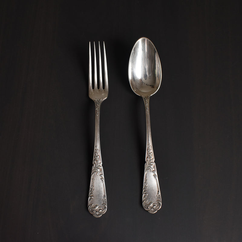 Antique Fork & Spoon Set A.V