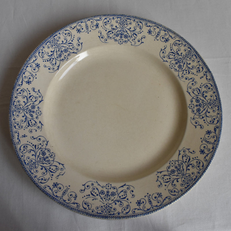 Antique large round plate HBC (choisy) Moustiers