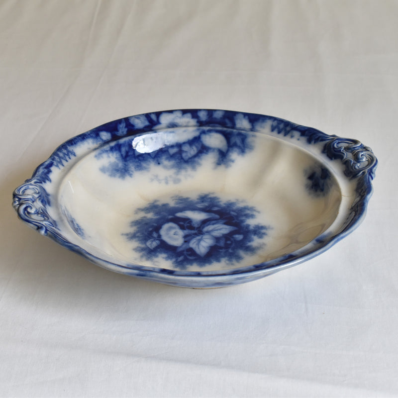 Antique Deep Plate, U&C Sarreguemines Jardiniere Blue