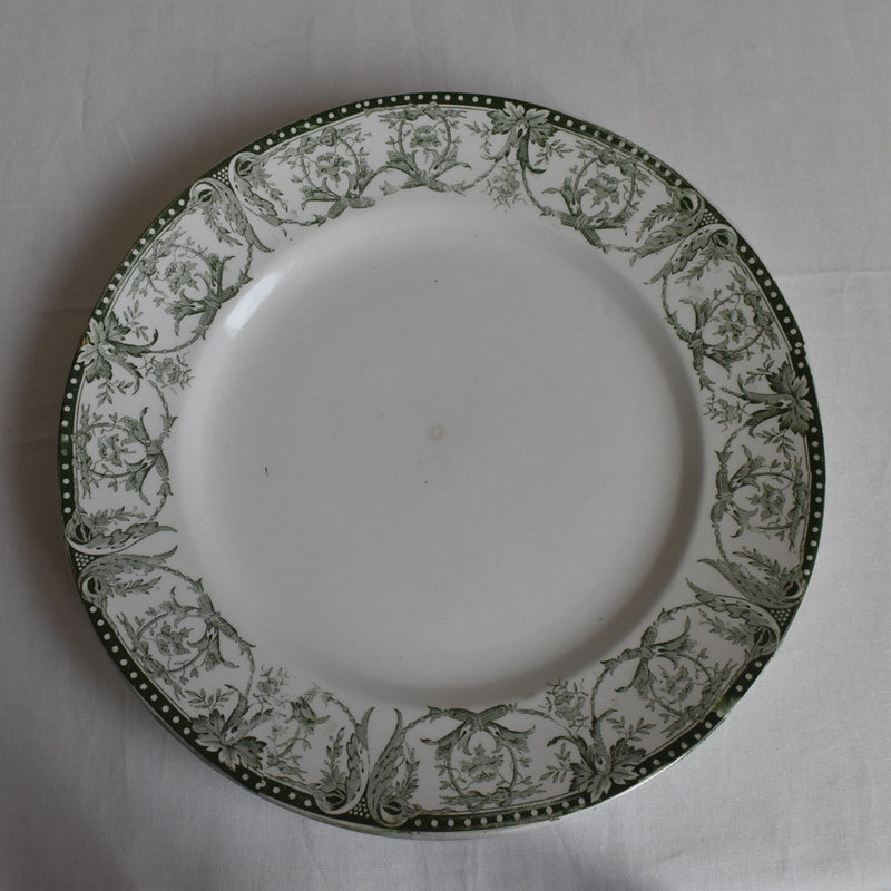 Antique Large Round Plate St. Amand & Hamage La Ruche