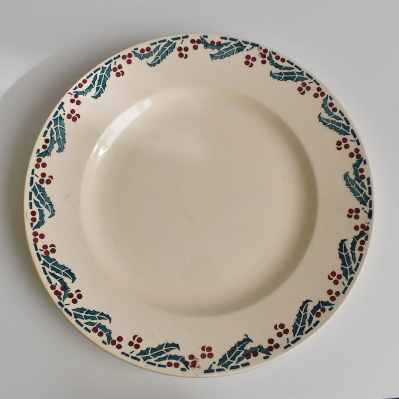 Vintage Round Platter, Digoin & Sarreguemines Houx
