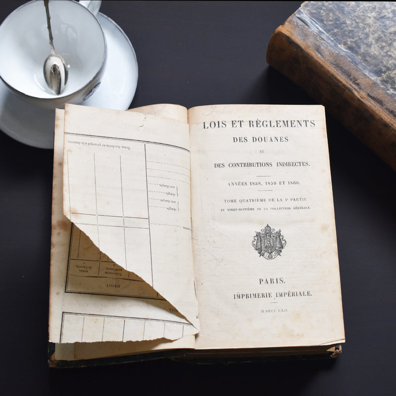 Antique Book - Circulaires recette de navigation