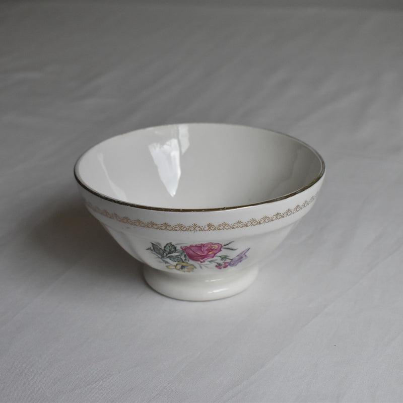Vintage Cafe au Lait Bowl Digoin & Sarreguemines Bouquet A