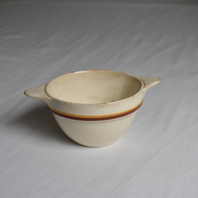 Vintage Digoin & Sarreguemines bowl with ear handles