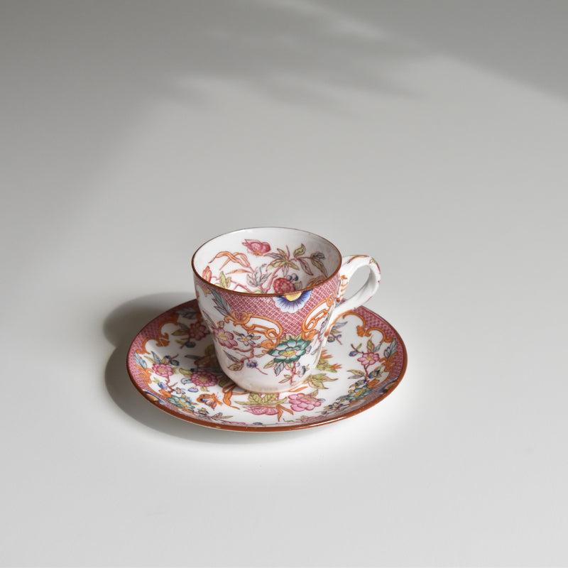 Antique Coffee Cup & Saucer, Sarreguemines Minton 216 A