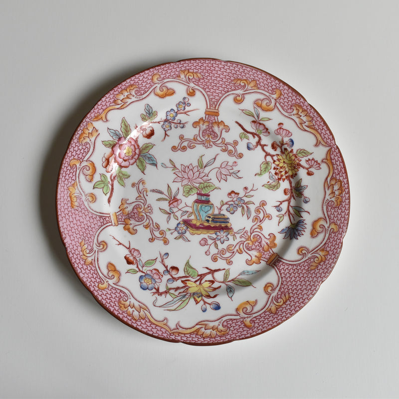 Antique Dessert Plate Sarreguemines Minton Pink 235 E