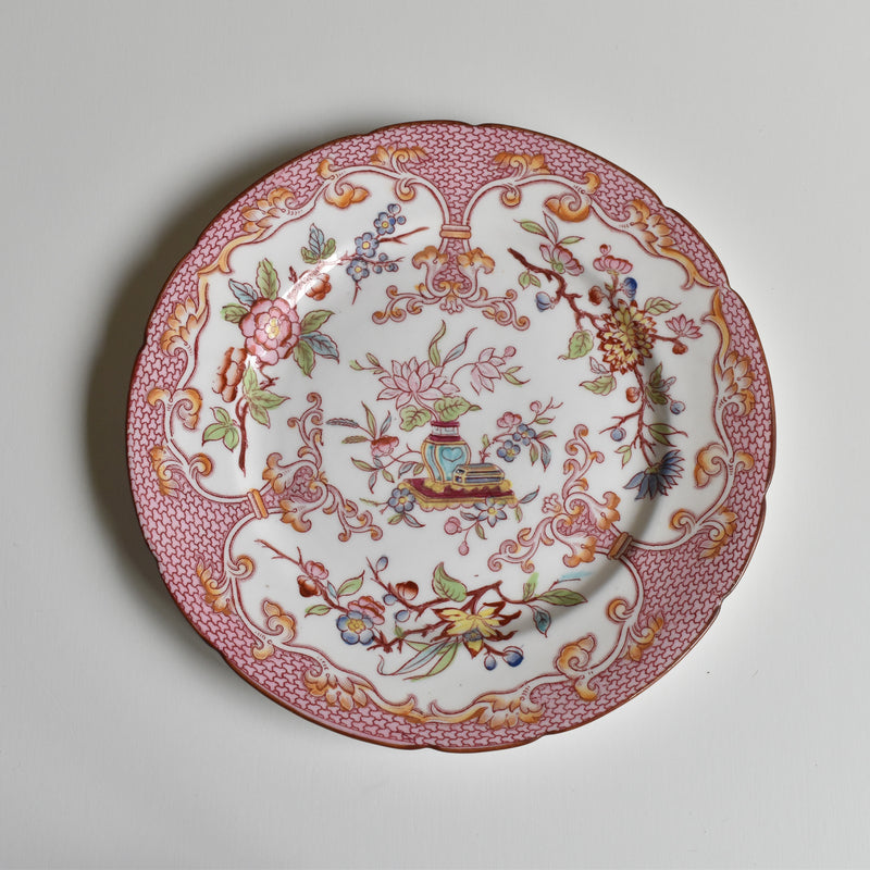 Antique Dessert Plate Sarreguemines Minton Pink 235 G