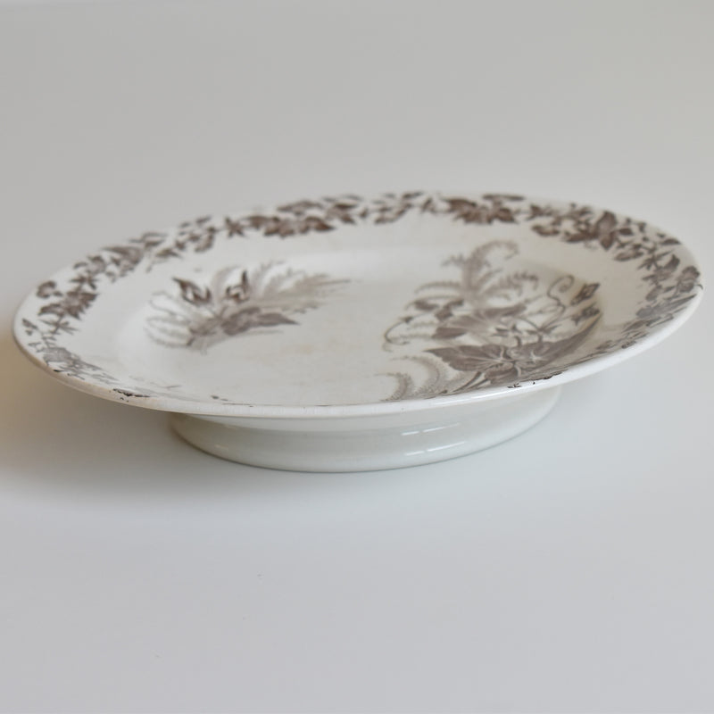 Antique Pedestal Plate FF Peksonnu Liseron
