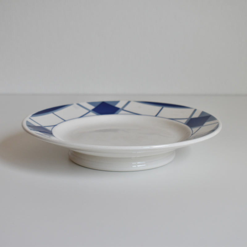 Vintage Footed Plate Digoin & Sarreguemines Efel