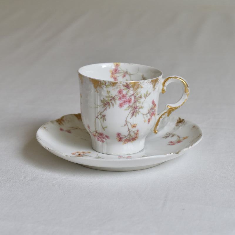 Antique Cup & Saucer CFH/GDM (Haviland) A